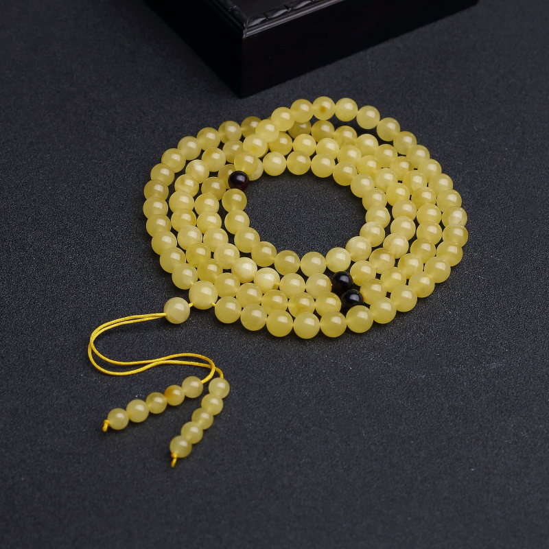 7.5mm波罗的海天然蜜蜡108佛珠-红掌柜