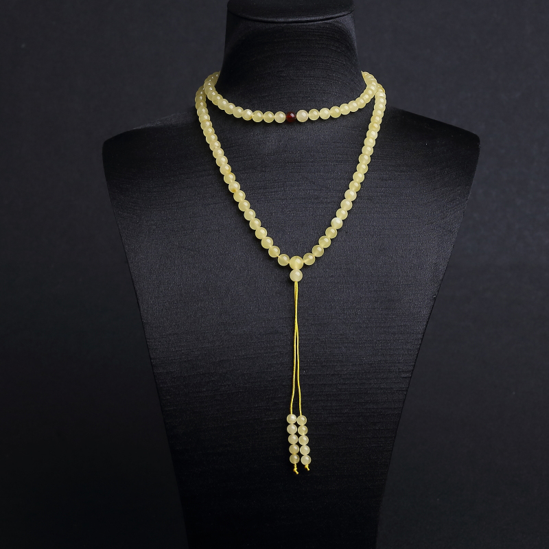 6mm波罗的海天然柠檬黄蜜蜡108佛珠-红掌柜