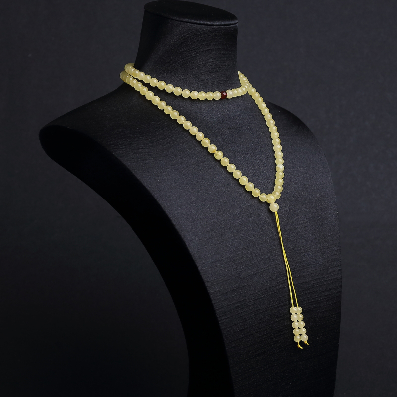 波罗的海天然柠檬黄蜜蜡108佛珠-红掌柜