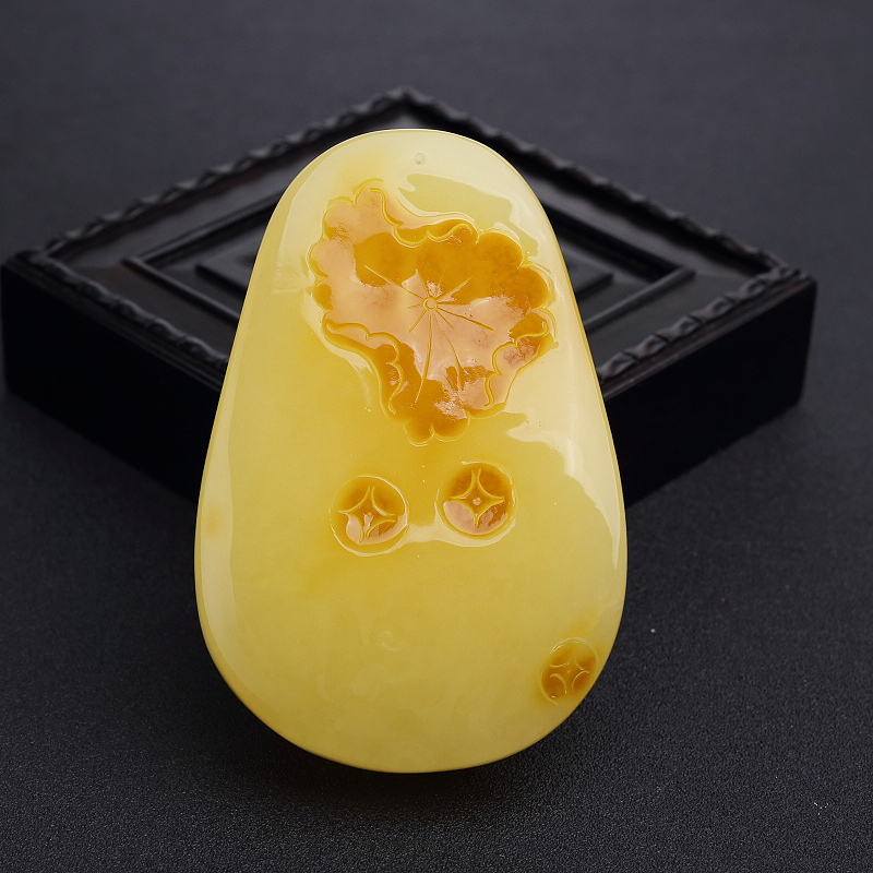 波罗的海天然蜜蜡弥勒佛吊坠-红掌柜