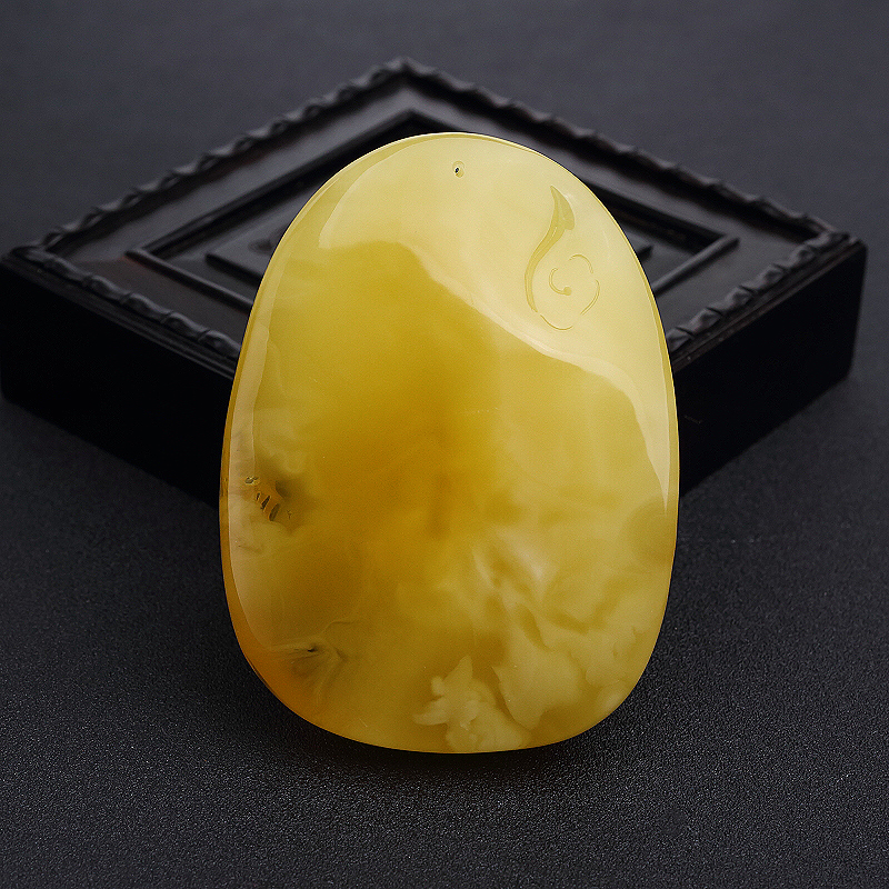 波罗的海天然蜜蜡弥勒佛吊坠-红掌柜