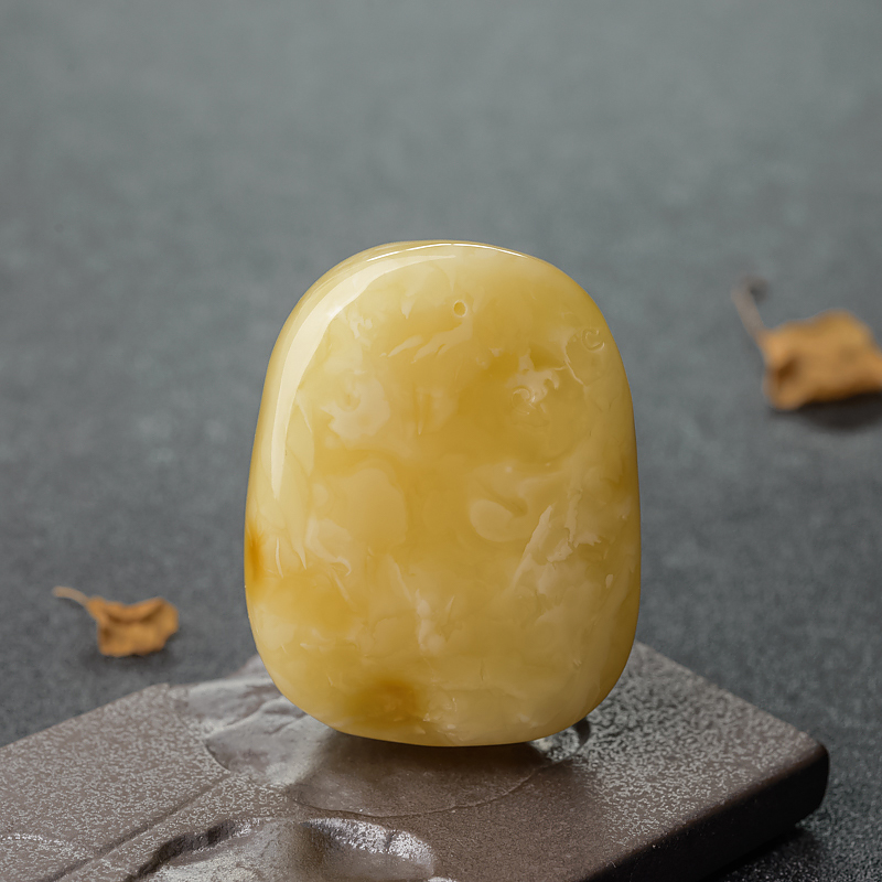 蜜蜡花开富贵吊坠-红掌柜