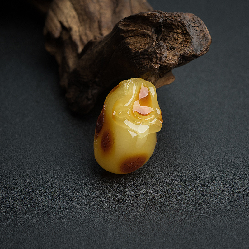 波罗的海蜜蜡钱袋吊坠-红掌柜