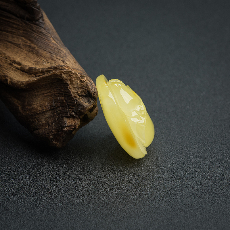 波罗的海蜜蜡钱袋吊坠-红掌柜