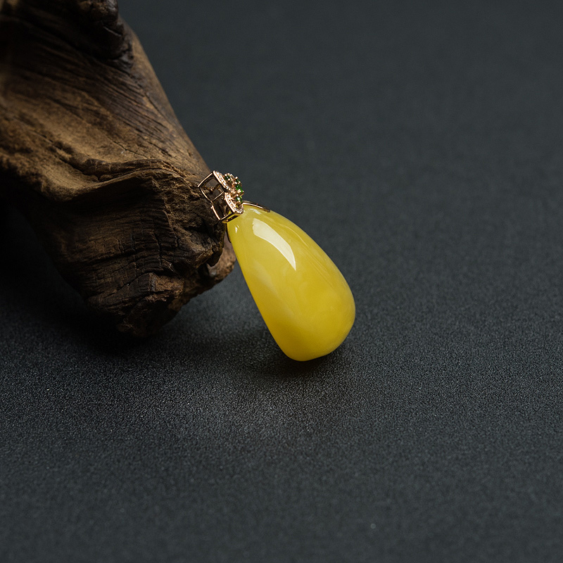 天然蜜蜡吊坠-红掌柜