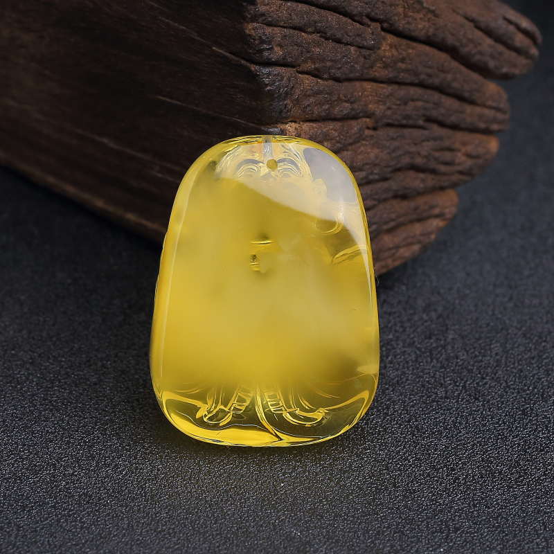 天然金绞蜜弥勒佛吊坠-红掌柜