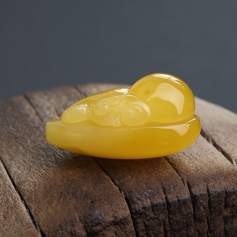 波罗的海鸡油黄蜜蜡葫芦吊坠-红掌柜