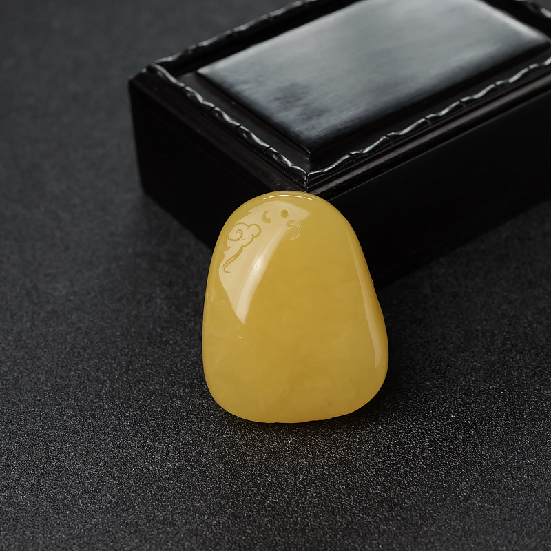 鸡油黄蜜蜡弥勒佛-红掌柜