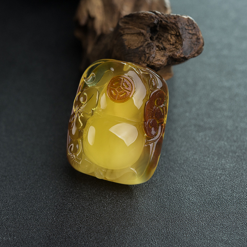 带皮金绞蜜葫芦吊坠-红掌柜