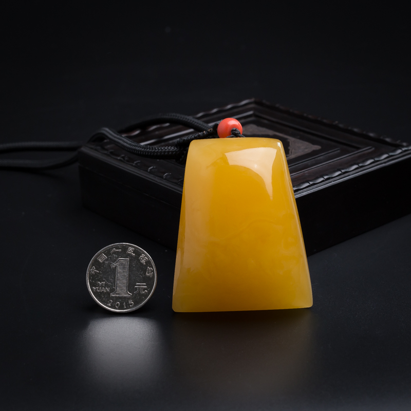 天然蜜蜡吊坠-红掌柜