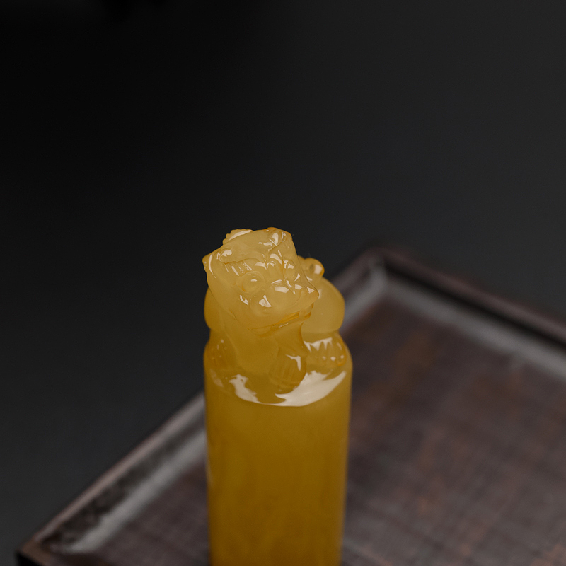 蜜蜡貔貅印章 - 红掌柜