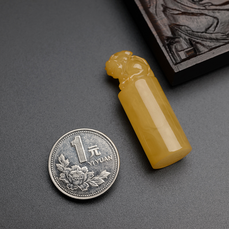 波罗的海蜜蜡貔貅印章 - 红掌柜