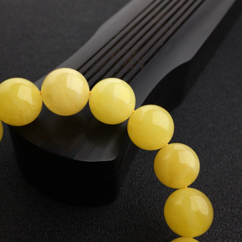 波罗的海天然鸡油黄蜜蜡手串 - 红掌柜