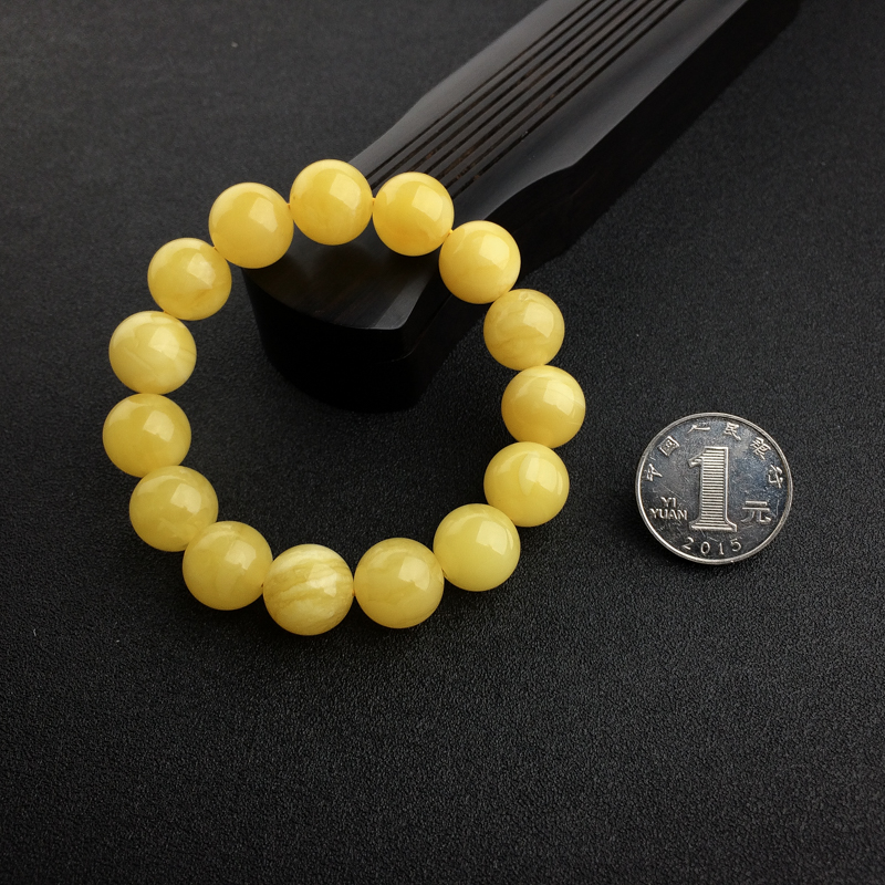 天然鸡油黄蜜蜡手串 - 红掌柜