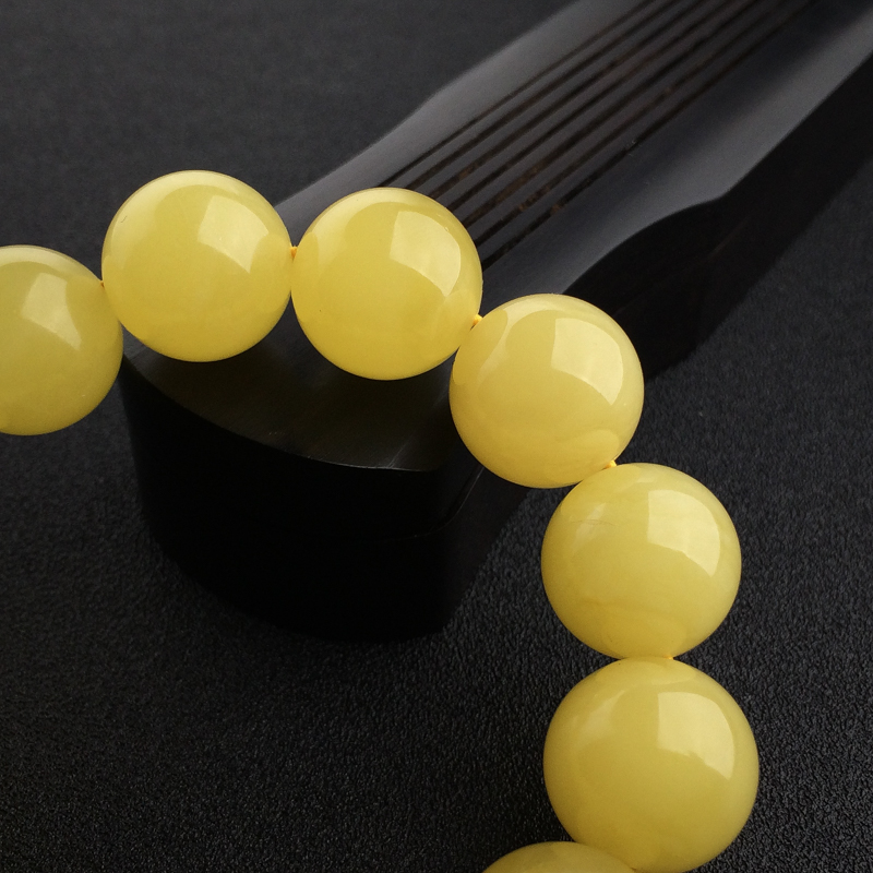 波罗的海天然鸡油黄蜜蜡手串 - 红掌柜