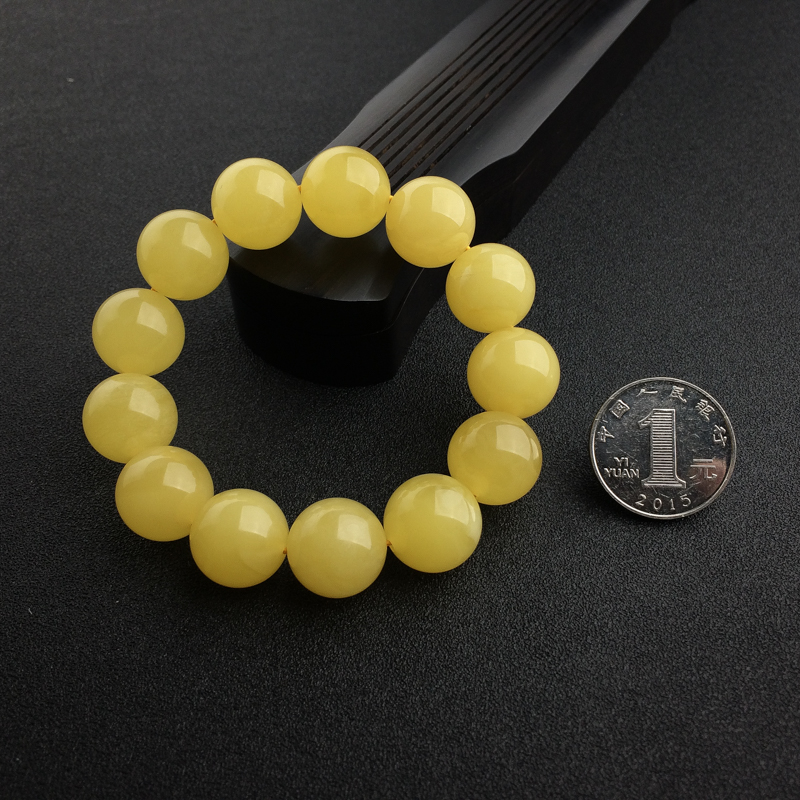 天然鸡油黄蜜蜡手串 - 红掌柜