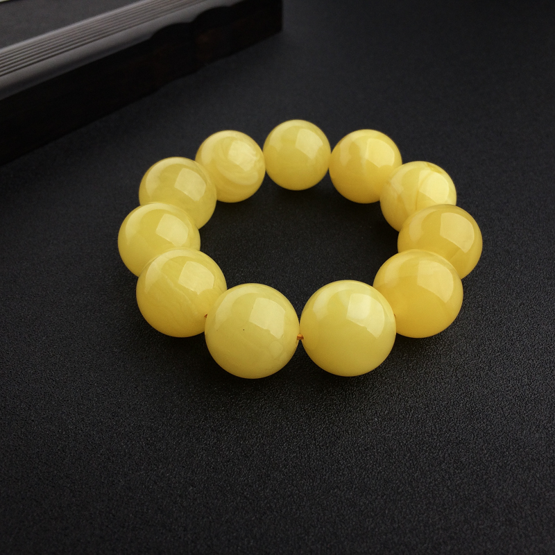 波罗的海鸡油黄蜜蜡手串 - 红掌柜