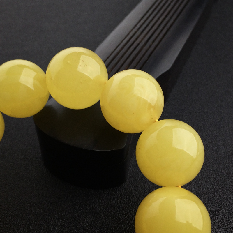 波罗的海天然鸡油黄蜜蜡手串 - 红掌柜