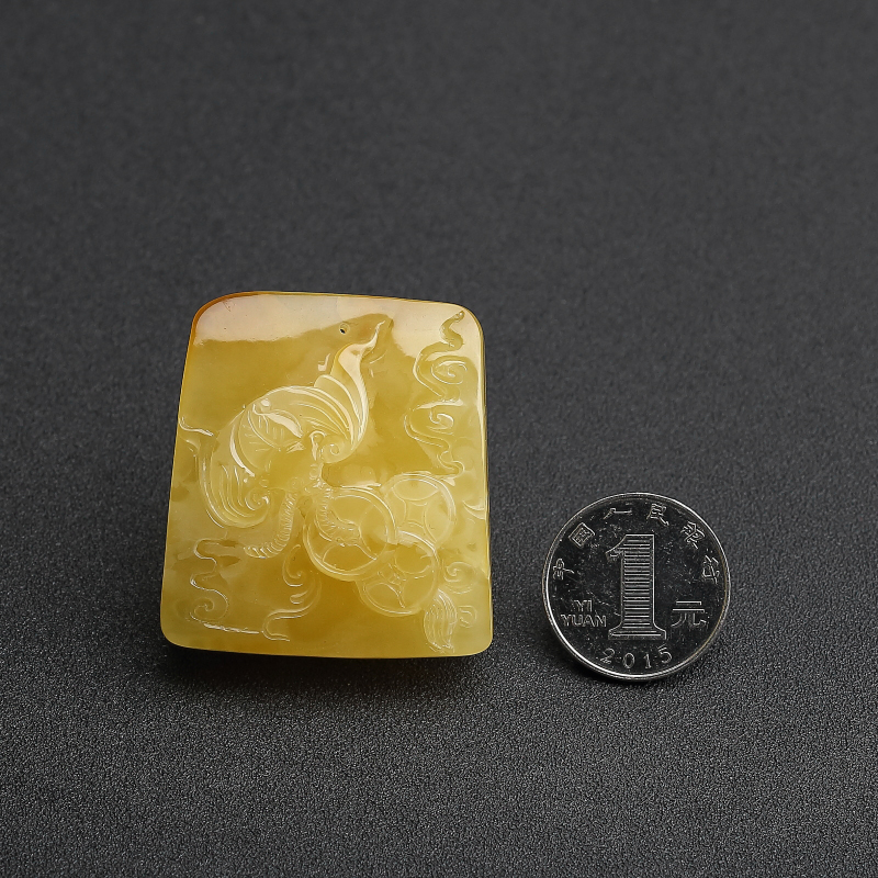 天然蜜蜡福在眼前吊坠-红掌柜