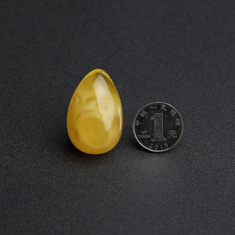 天然蜜蜡水滴吊坠-红掌柜