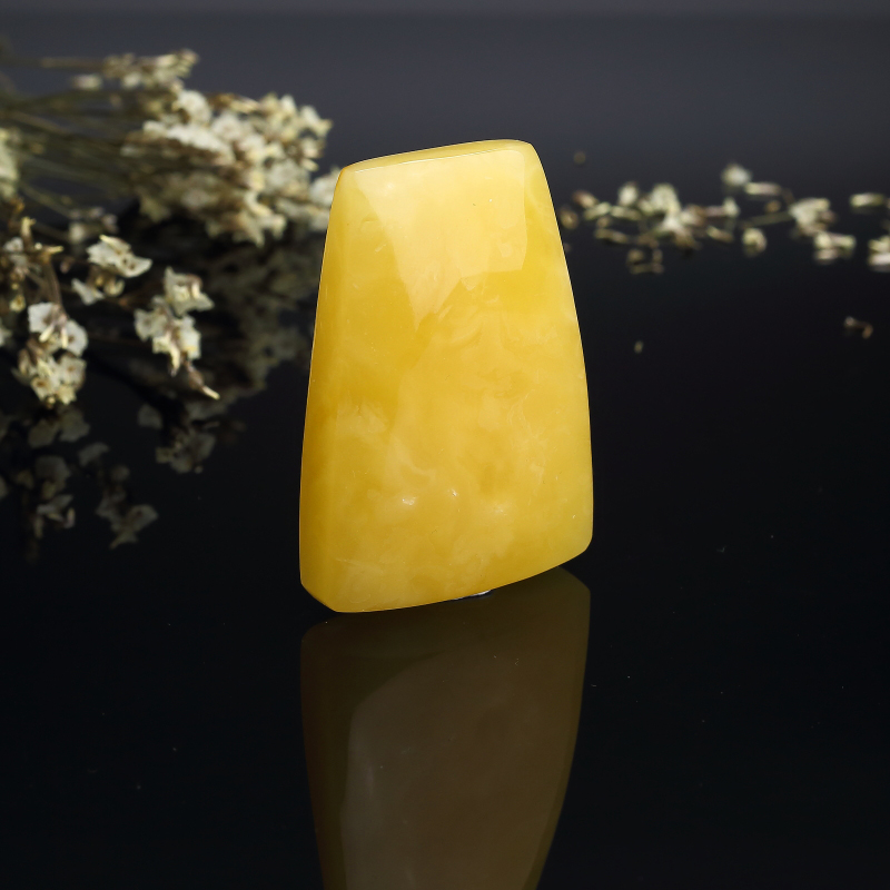 天然鸡油黄蜜蜡无事牌吊坠 - 红掌柜