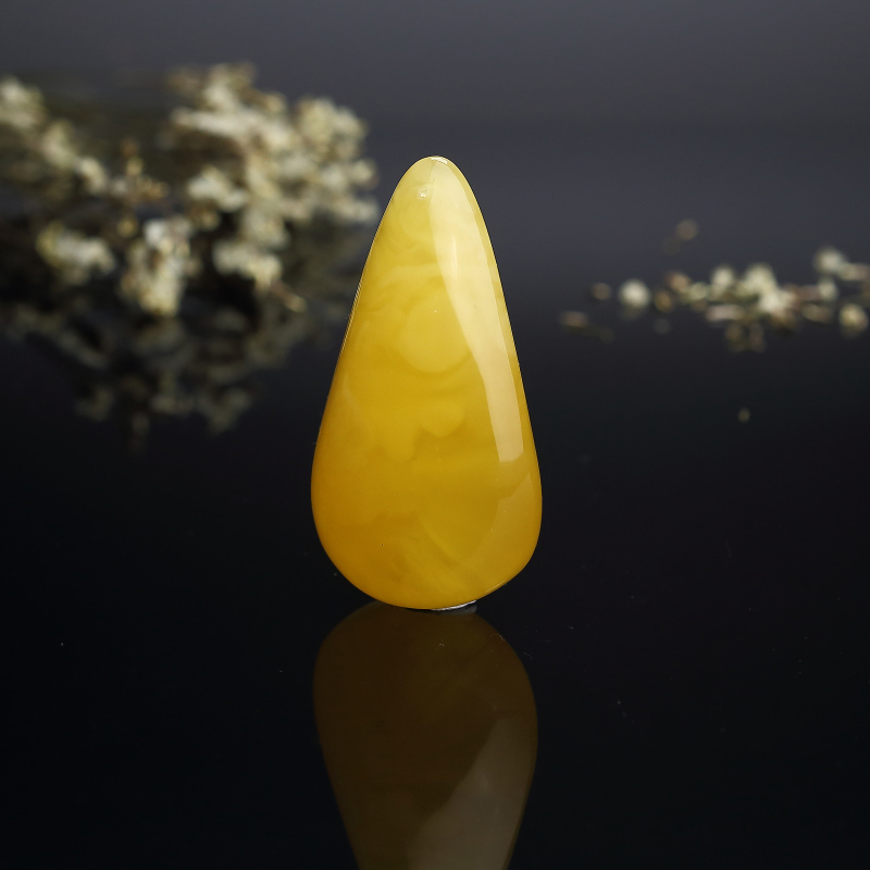 鸡油黄蜜蜡水滴吊坠 - 红掌柜