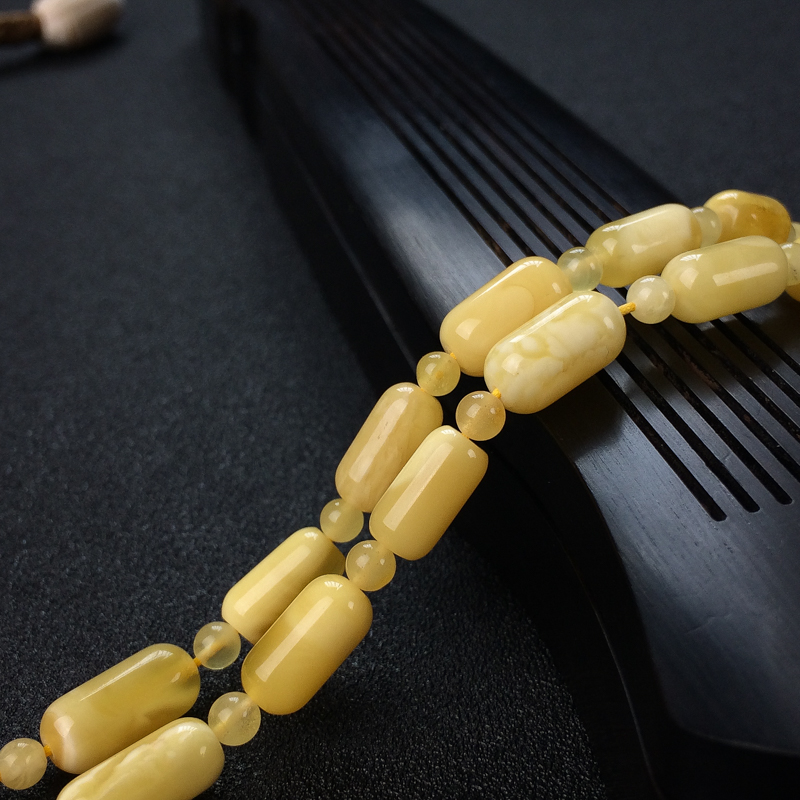 波罗的海蜜蜡桶珠配链 - 红掌柜