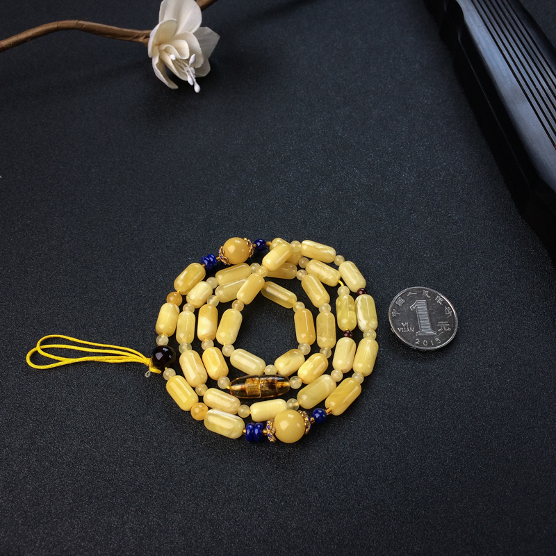 波罗的海天然鸡油黄蜜蜡配链 - 红掌柜