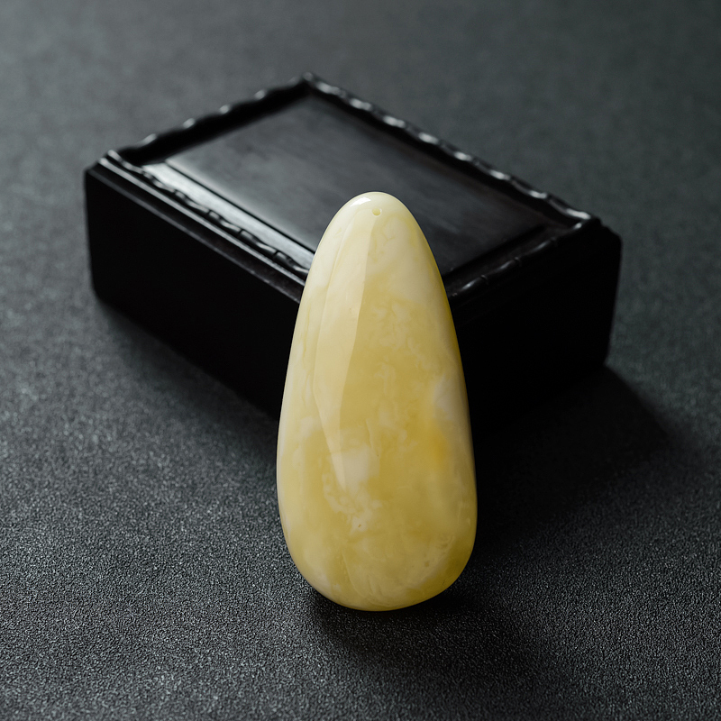 波罗的海天然白花蜜蜜蜡随形吊坠-红掌柜