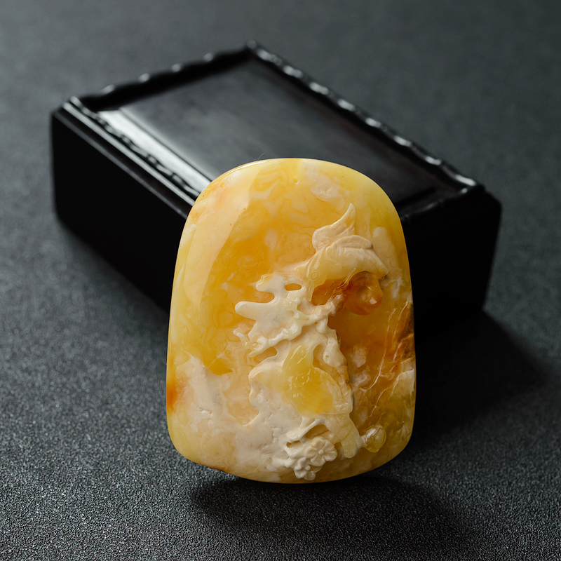 波罗的海天然白花蜜蜜蜡喜上眉梢吊坠-红掌柜