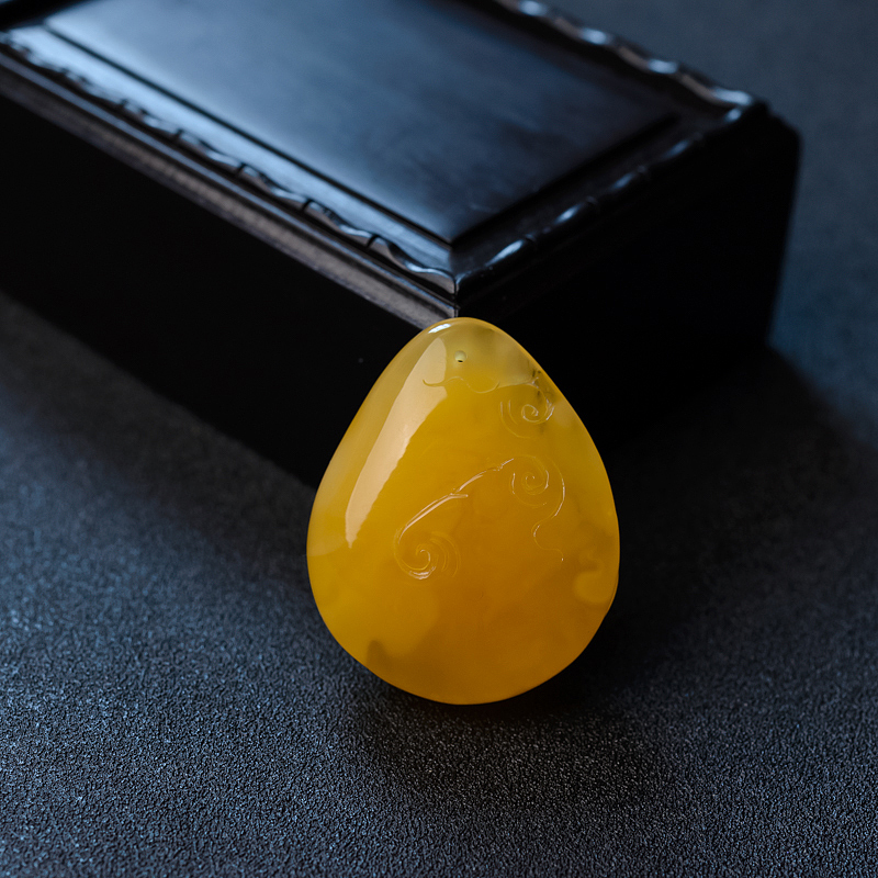 波罗的海天然蜜蜡老鼠吊坠-红掌柜