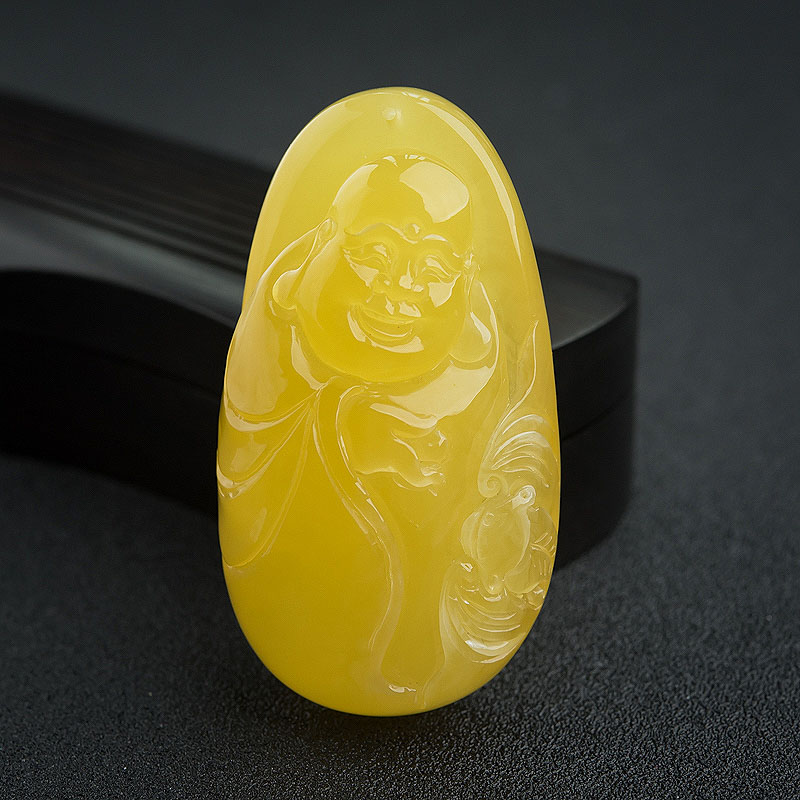 天然蜜蜡吊坠-红掌柜