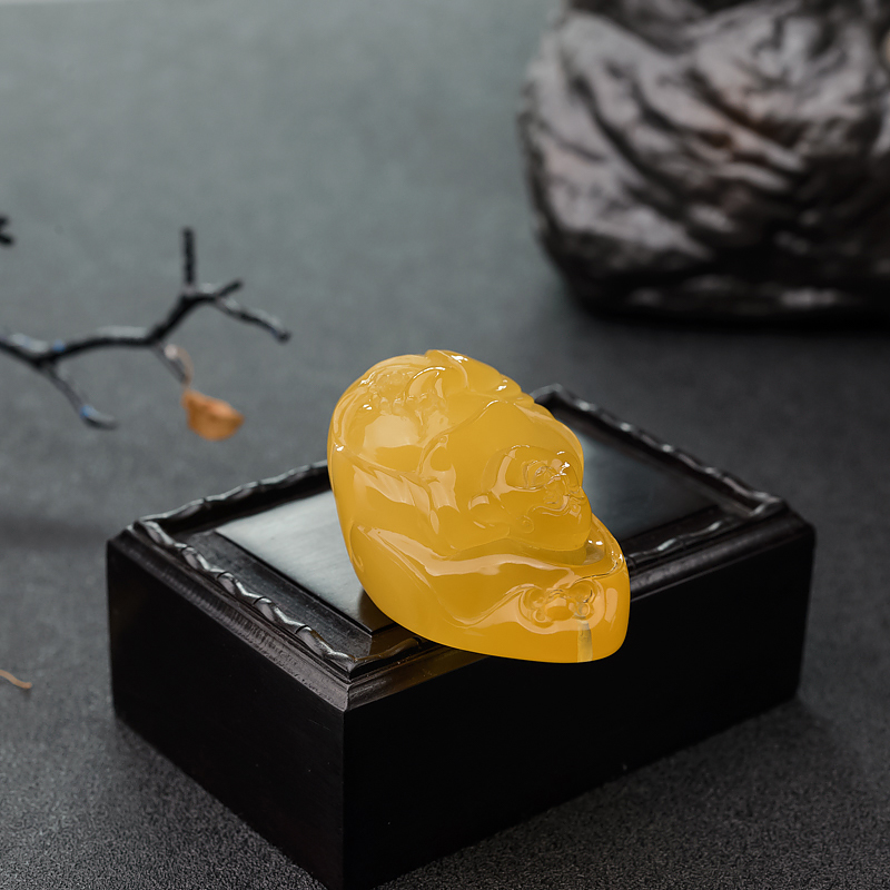 天然蜜蜡吊坠-红掌柜