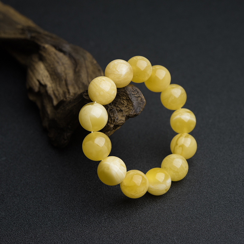 波罗的海天然白花蜜蜜蜡手串-红掌柜