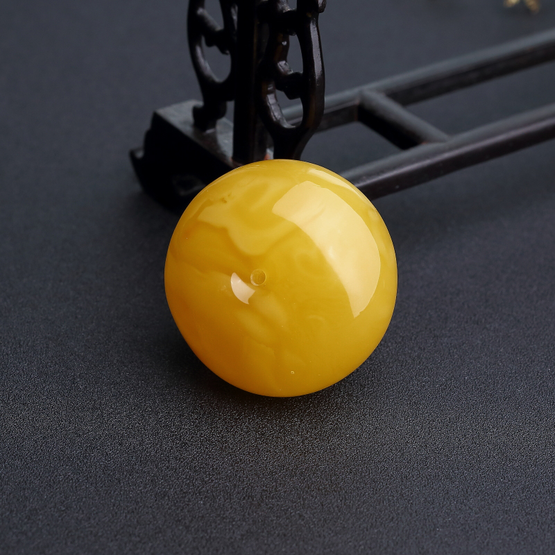 波罗的海鸡油黄蜜蜡平安扣吊坠-红掌柜