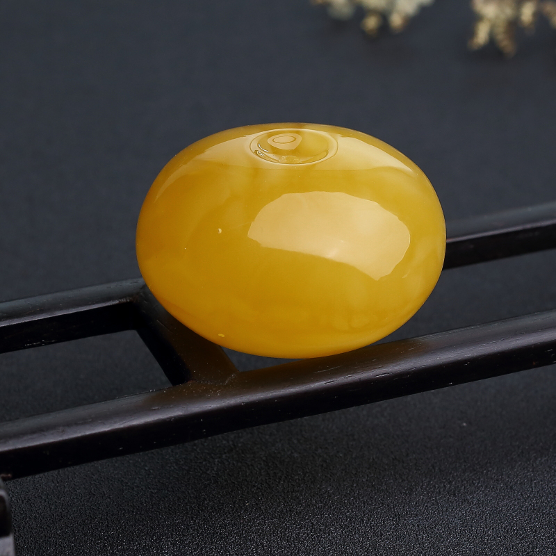 鸡油黄蜜蜡平安扣吊坠-红掌柜