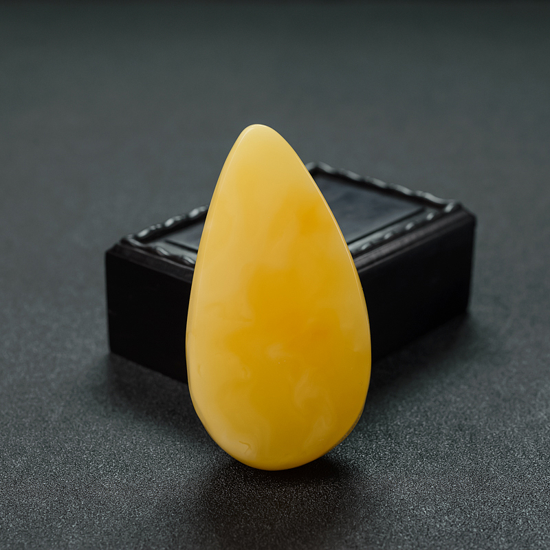 鸡油黄蜜蜡水滴-红掌柜