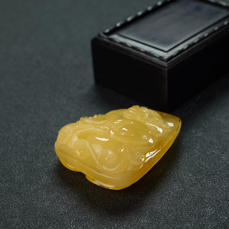 蜜蜡貔貅吊坠-红掌柜