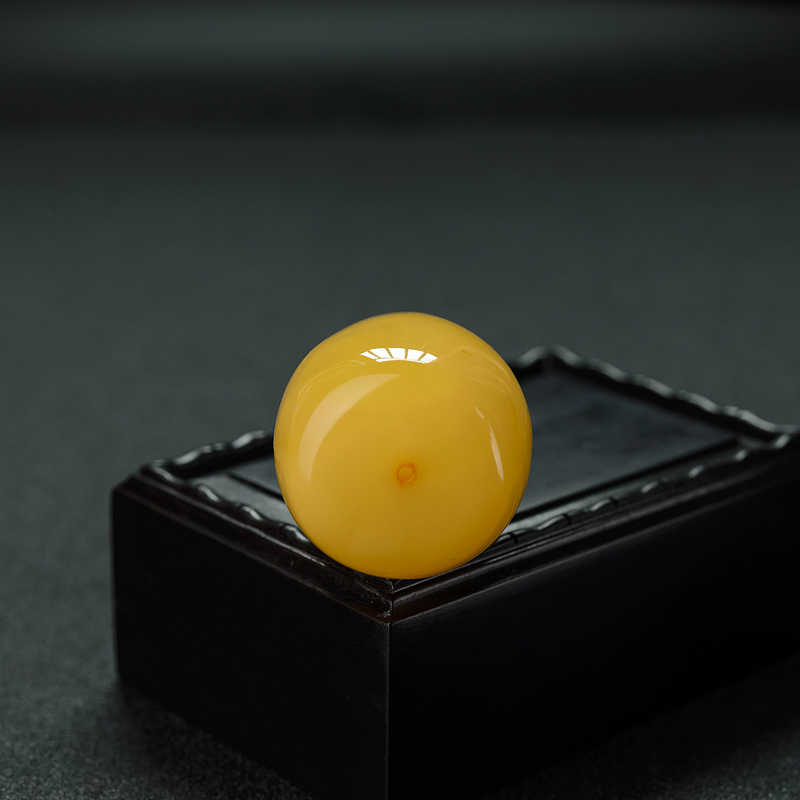 天然蜜蜡桶珠-红掌柜