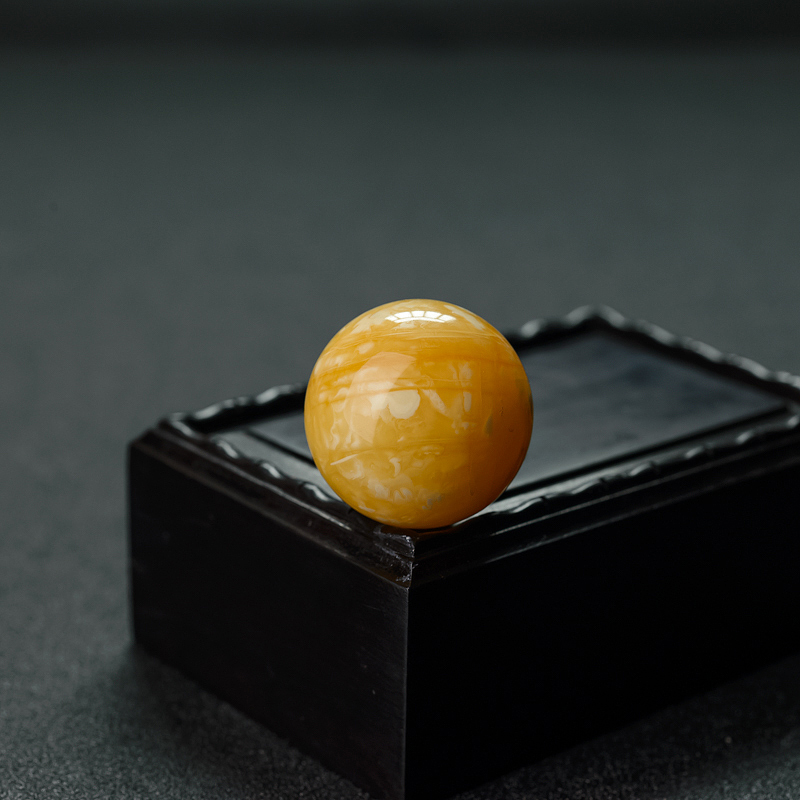 波罗的海蜜蜡圆珠-红掌柜