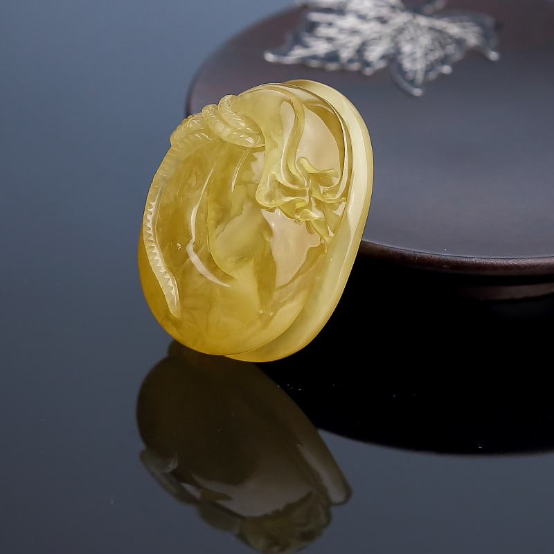 蜜蜡钱袋吊坠-红掌柜