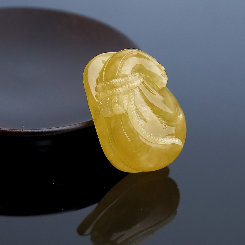 鸡油黄蜜蜡吊坠-红掌柜