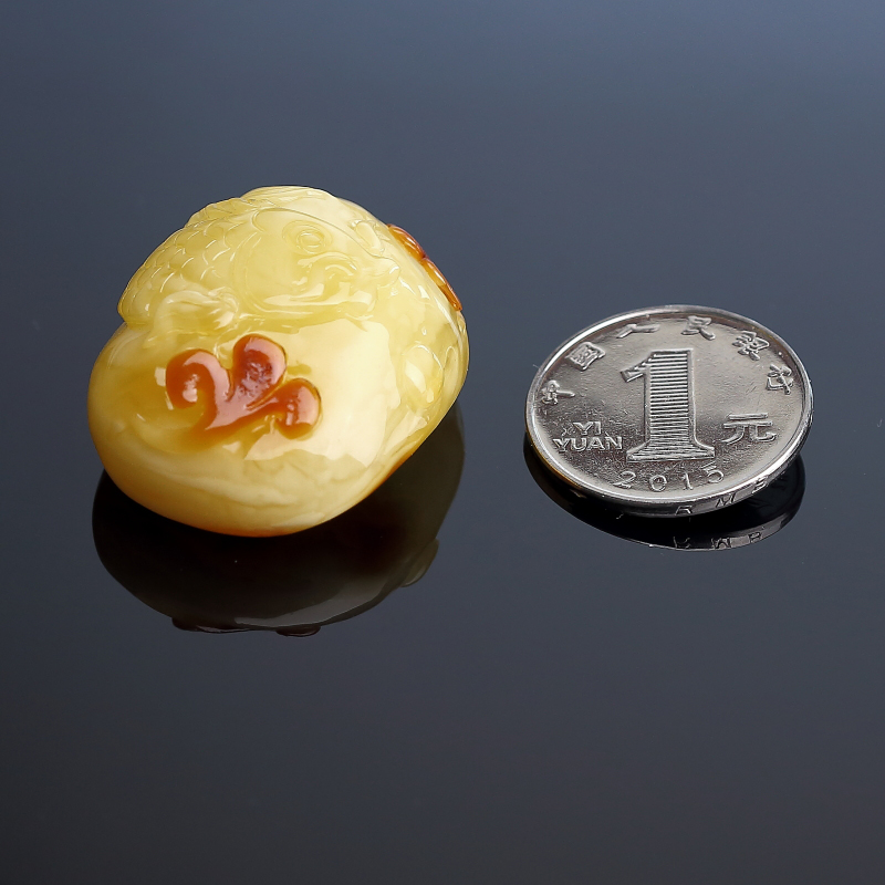 带皮蜜蜡吊坠-红掌柜