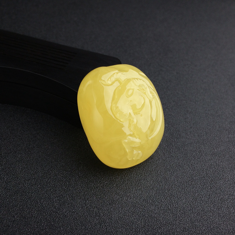 蜜蜡羊致清和吊坠-红掌柜