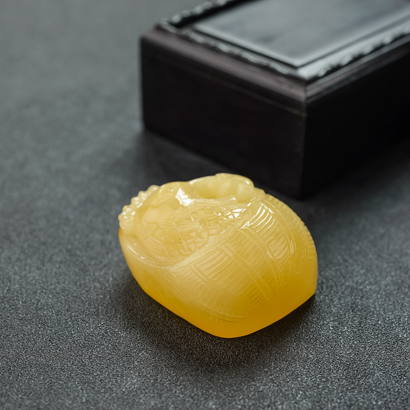 天然蜜蜡如意吉祥吊坠-红掌柜