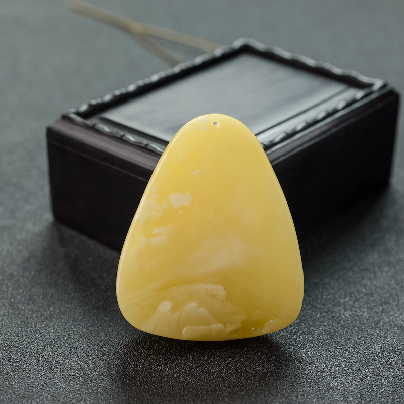 天然蜜蜡年年有余吊坠-红掌柜