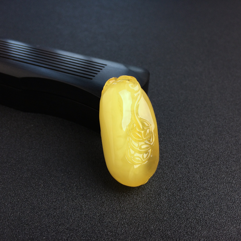 波罗的海天然金绞蜜蜜蜡福至心灵吊坠-红掌柜