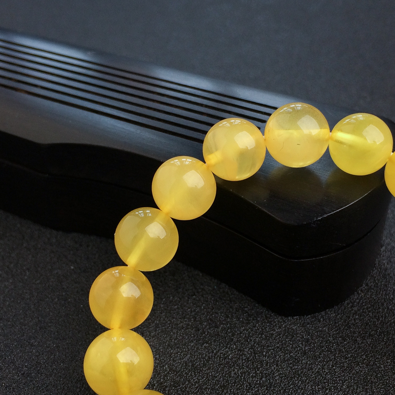 10mm波罗的海天然金绞蜜蜜蜡手串-红掌柜