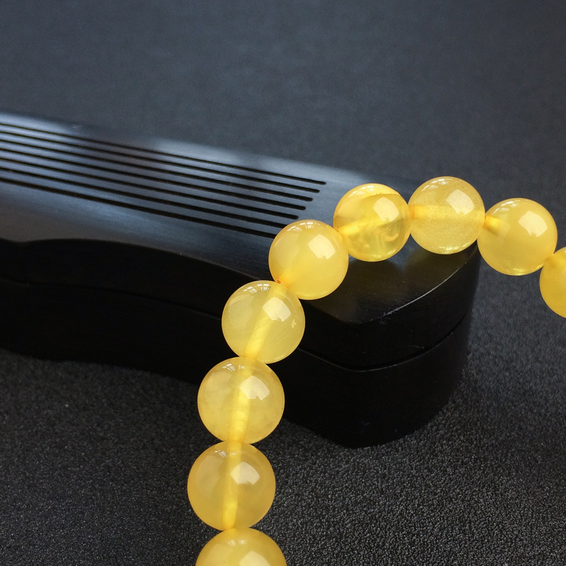 10mm波罗的海天然金绞蜜蜜蜡手串-红掌柜