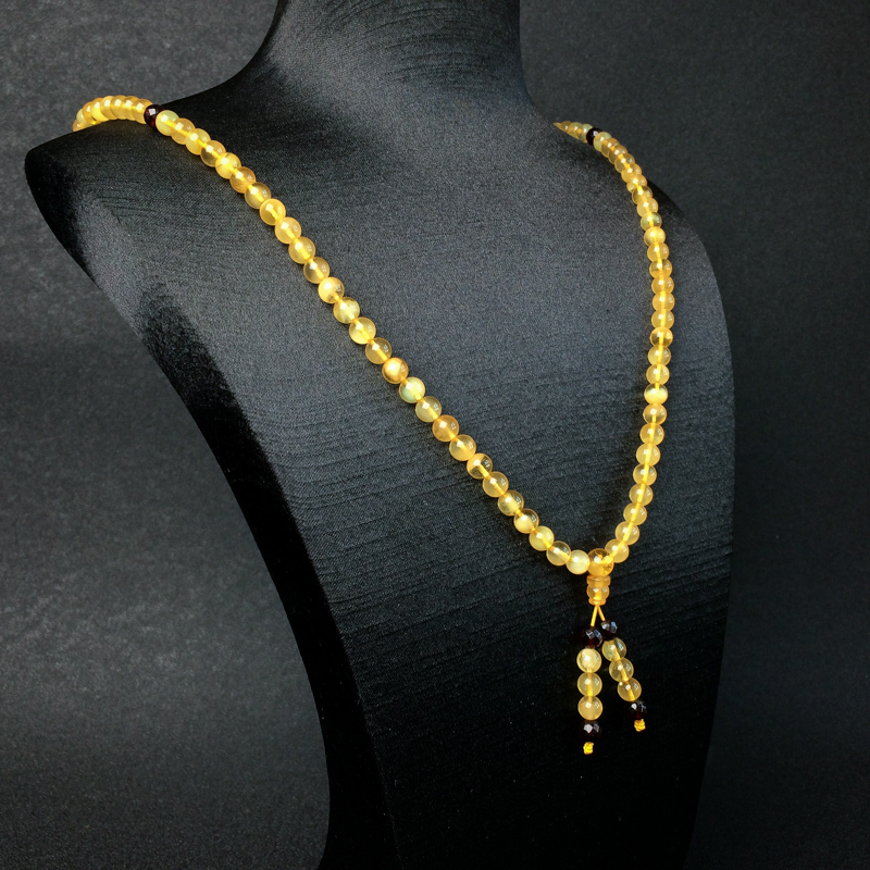 波罗的海天然鸡油黄金绞蜜蜜蜡佛珠-红掌柜